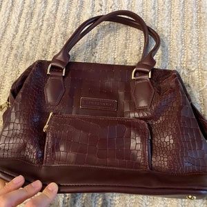 Longchamp Burgundy Medicine Bag Style Handbag